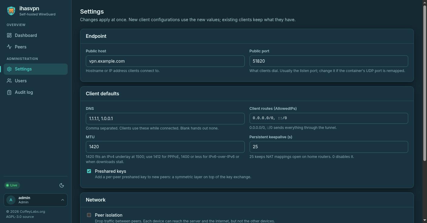 ihasvpn settings
